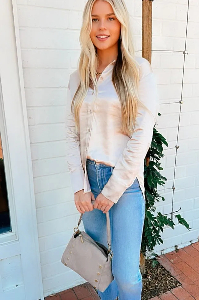 Adare Silky Relaxed Shirt Champagne