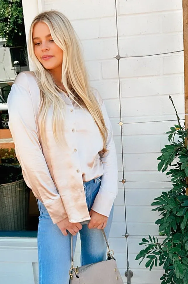 Adare Silky Relaxed Shirt Champagne