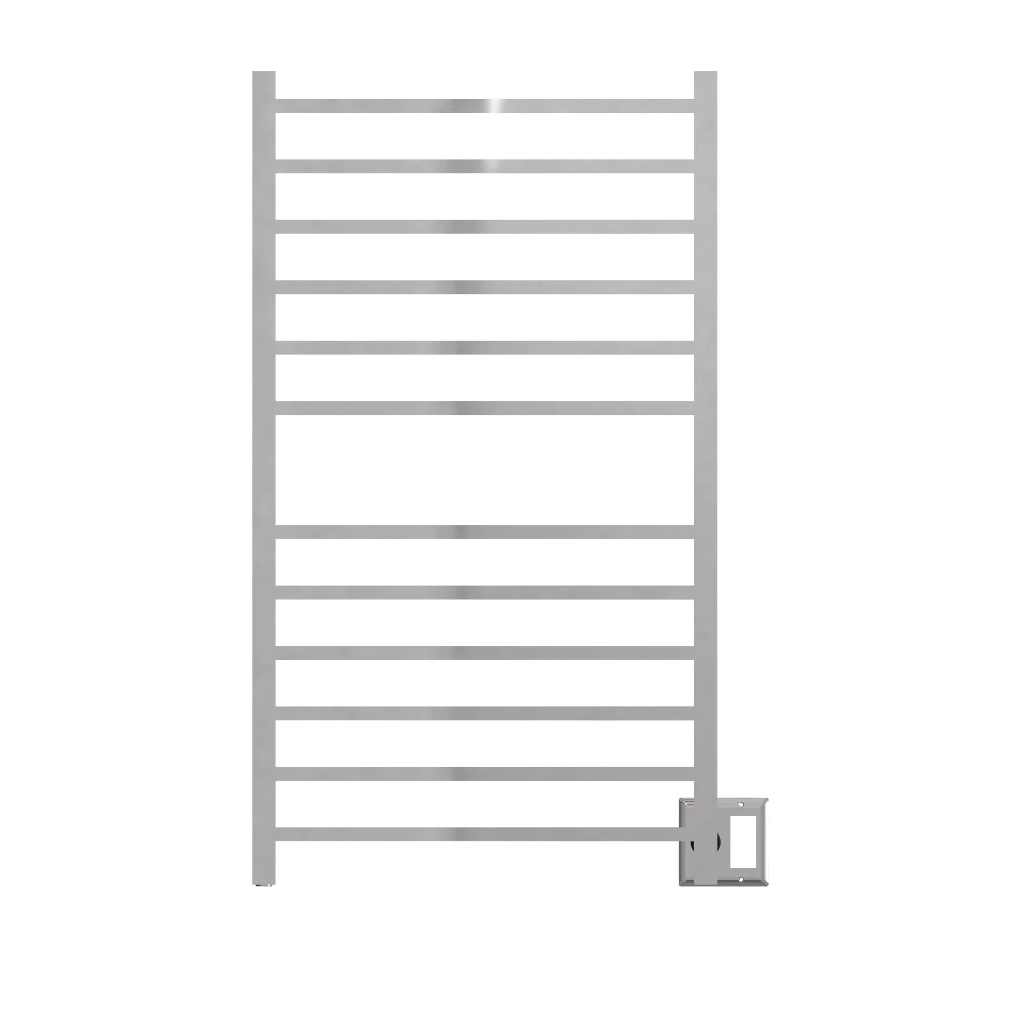 Amba RSWHL-P Radiant Large Square Hardwired   Plug-in Combo 12 Bar Towel Warmer in Polished