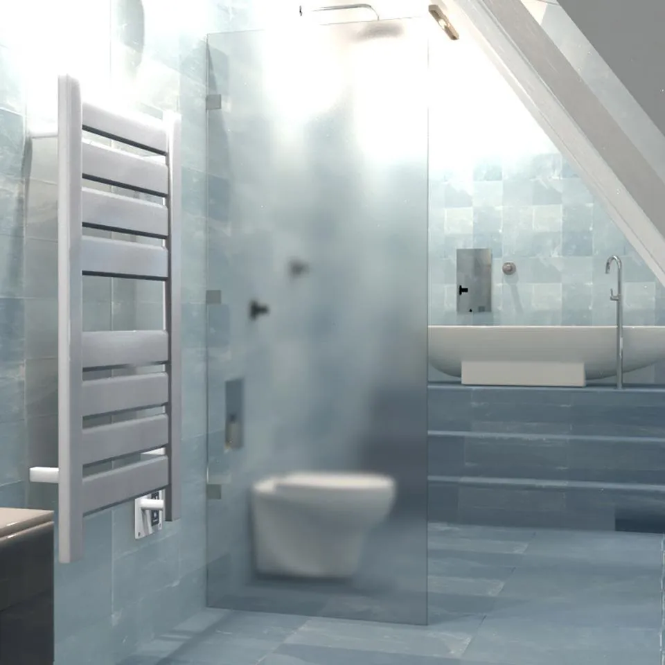 Amba Vega V-2356 Dual-Purpose Towel Warmer and Radiator with 8 Panels in White