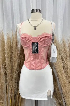 Aria Corset Top (Candy Pink)