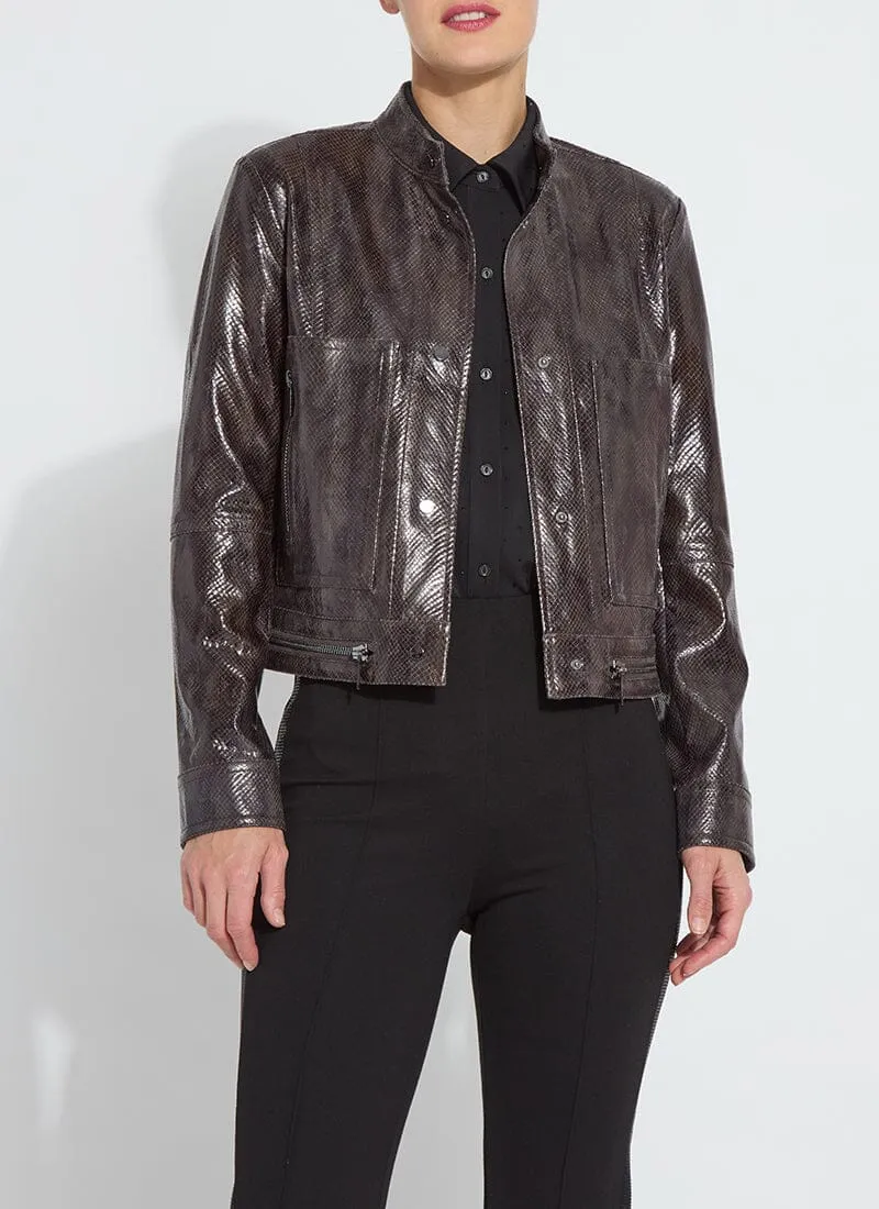 Bennett Patent Vegan Leather Jacket - Lysse 24-3446-M8