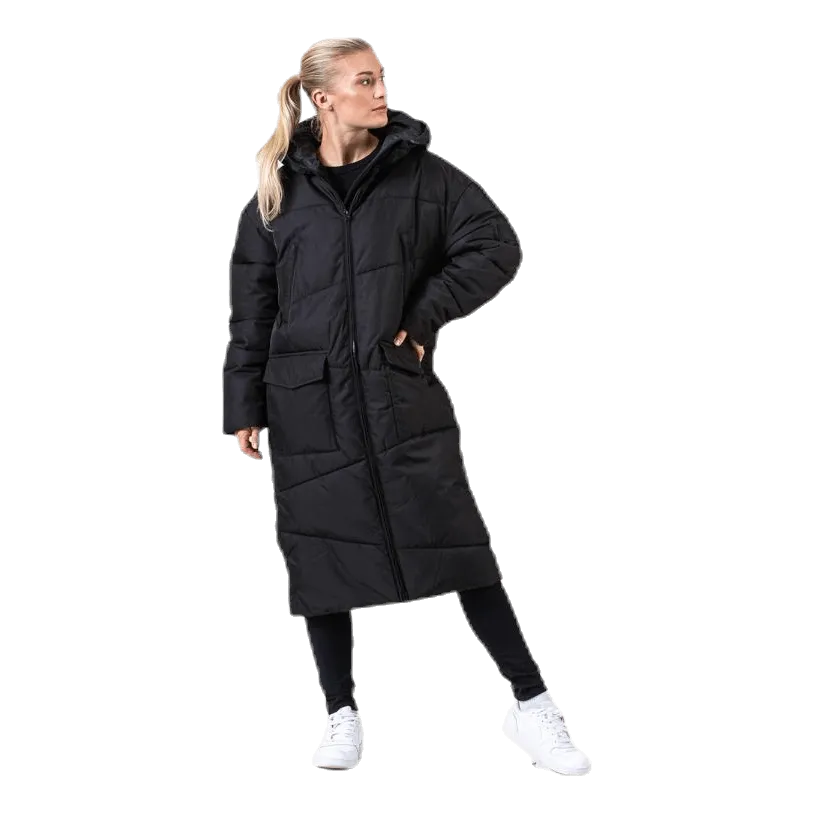 Big Front Pocket Long Jacket Black