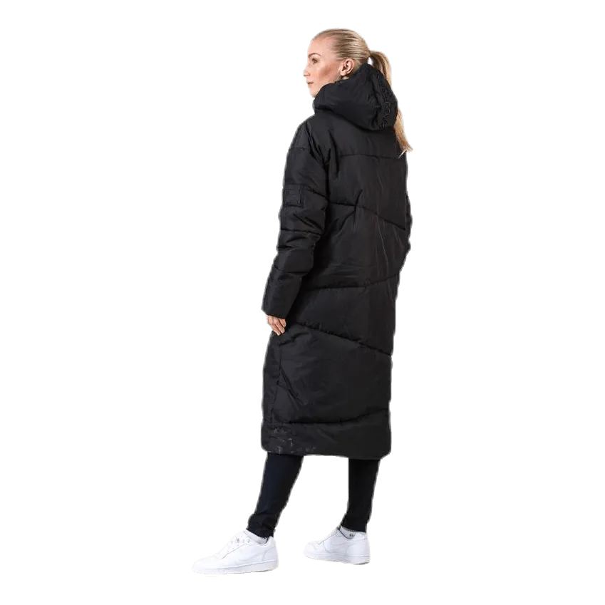 Big Front Pocket Long Jacket Black