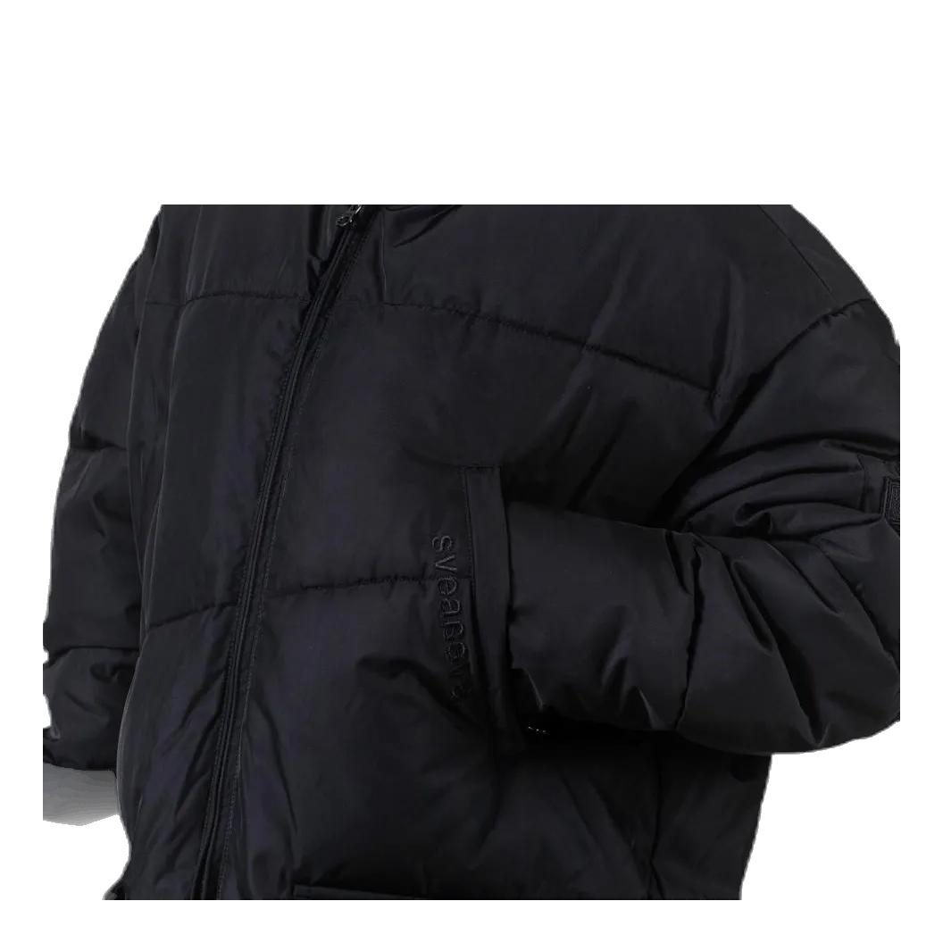 Big Front Pocket Long Jacket Black
