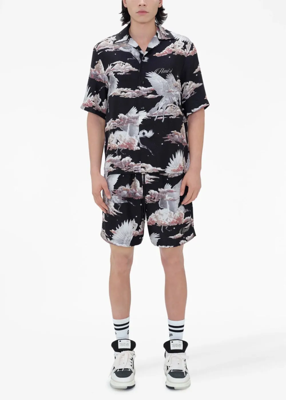 Black All Over Pegasus Bowling Shirt