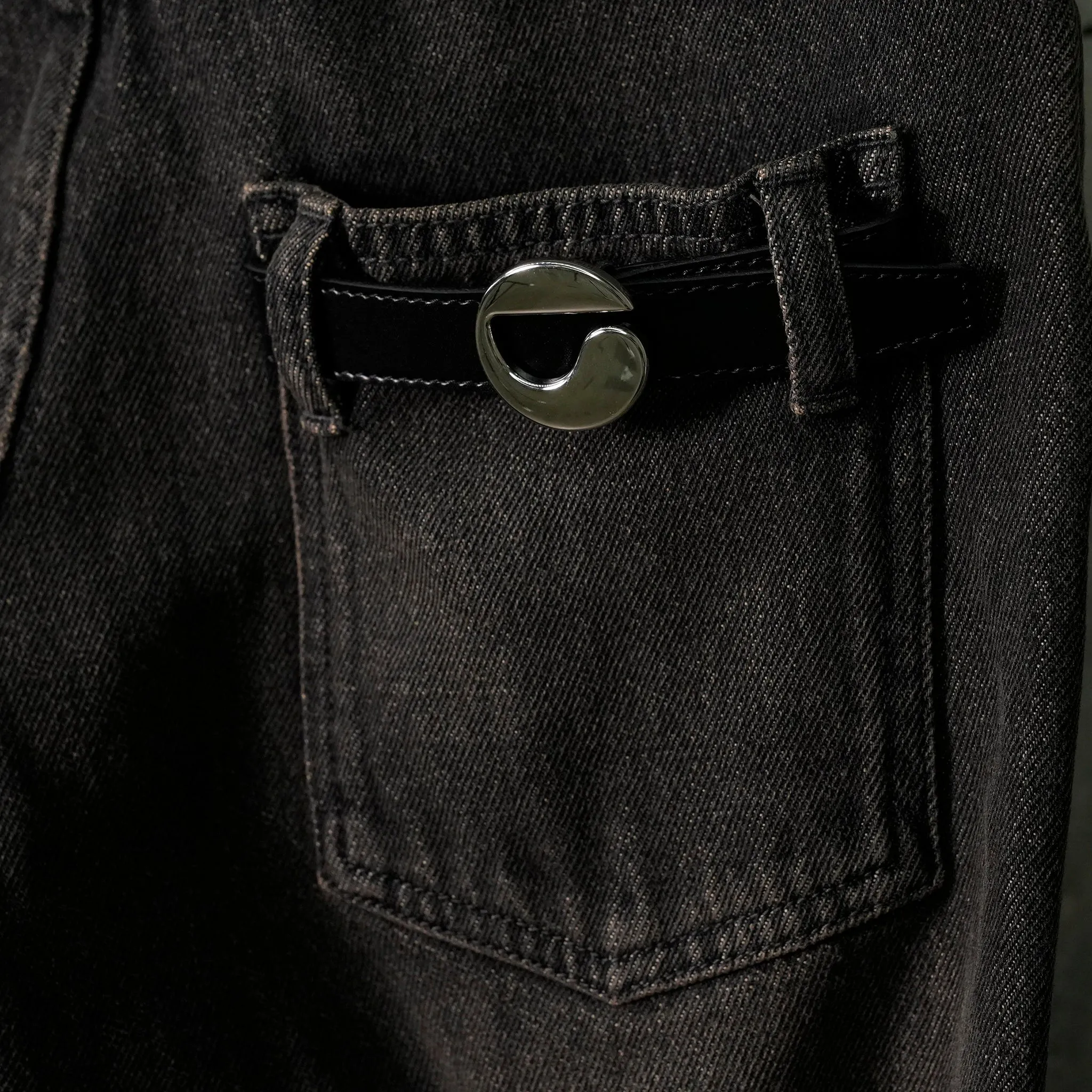 BOYFRIEND DENIM PANTS / BLACK