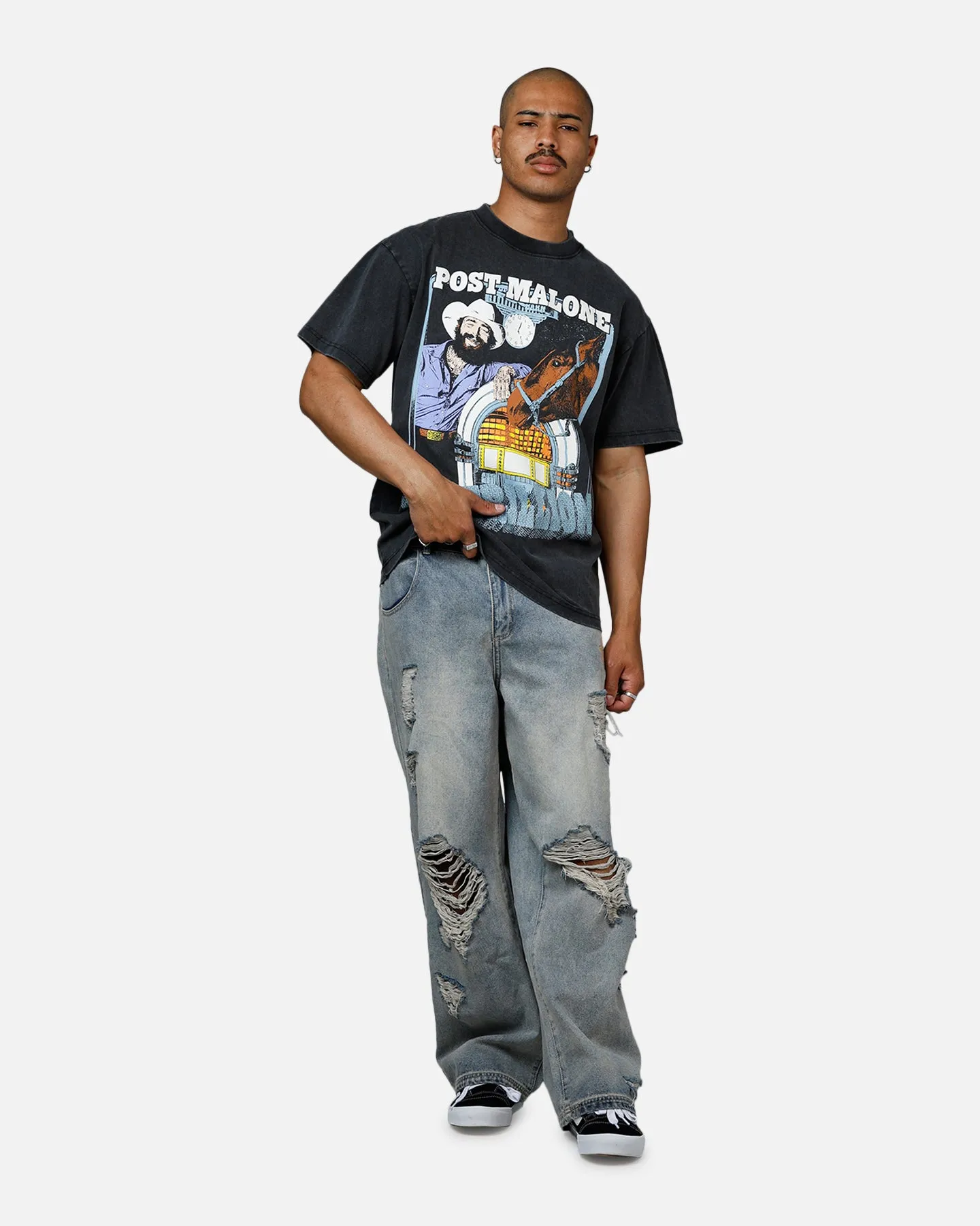 Bravado Post Malone T-Shirt Washed Black