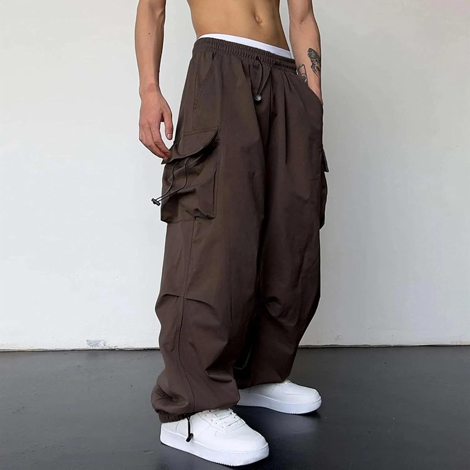 Cargo Pant for Men Big and Tall Casual Joggers Athletic Pant Flex Stretch Loose Straight Sweatpants Work Hiking Pant