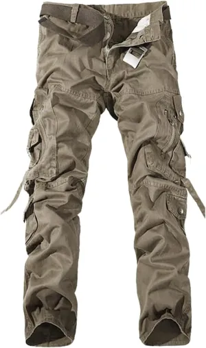 Cargo Pants for Men Relaxed Fit Men's Sweatpants Casual Lounge Cotton Yoga Pants Loose Open Bottom Straight Leg Male
