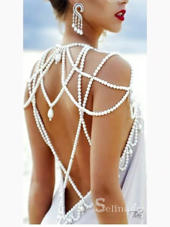 Chic A-line Beach Wedding Dresses With Beading Bridal Gowns CBD415