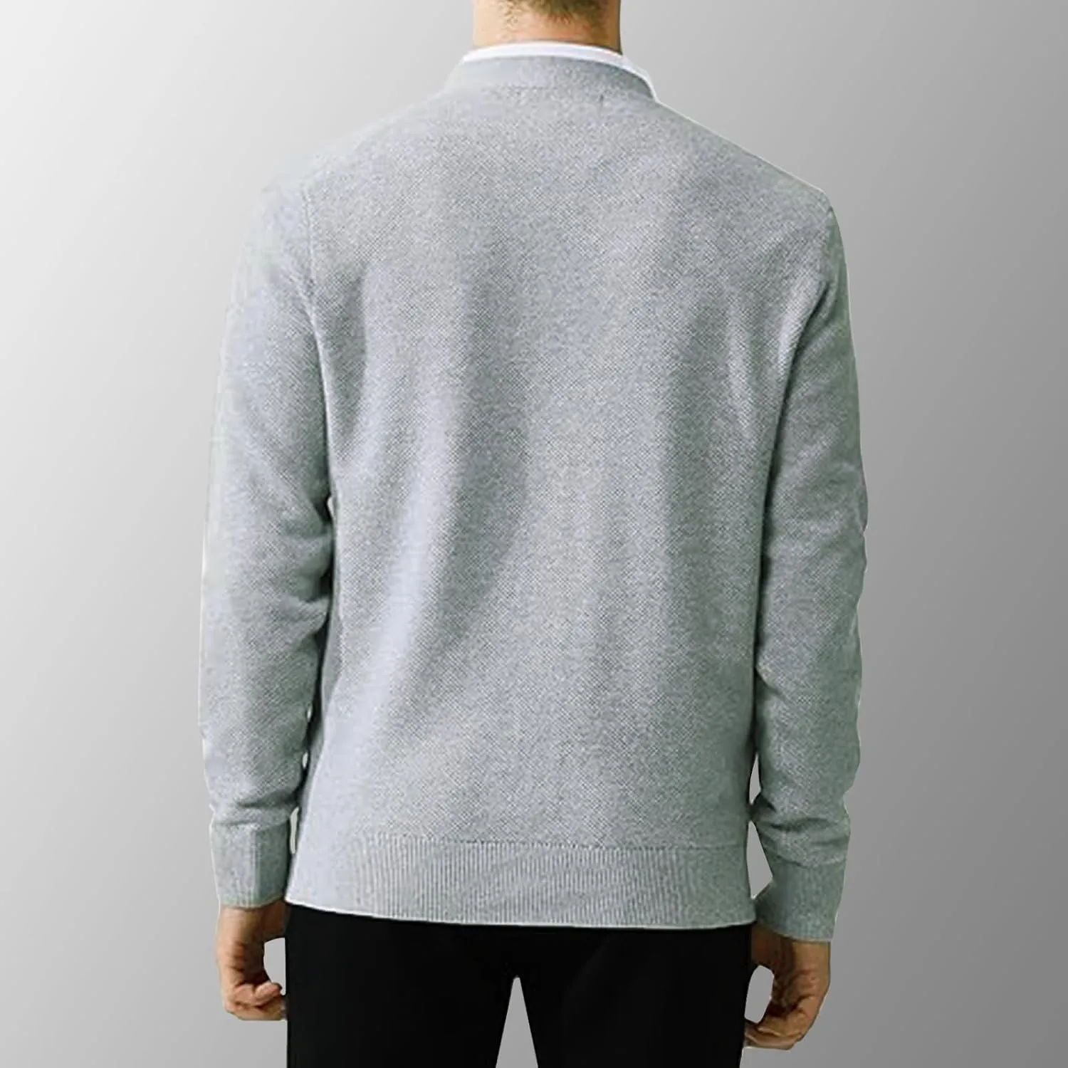 Ciormis Men's Cardigan Sweaters with Buttons - Casual V Neck Long Sleeve Knitted Knitted Sweater with Pockets