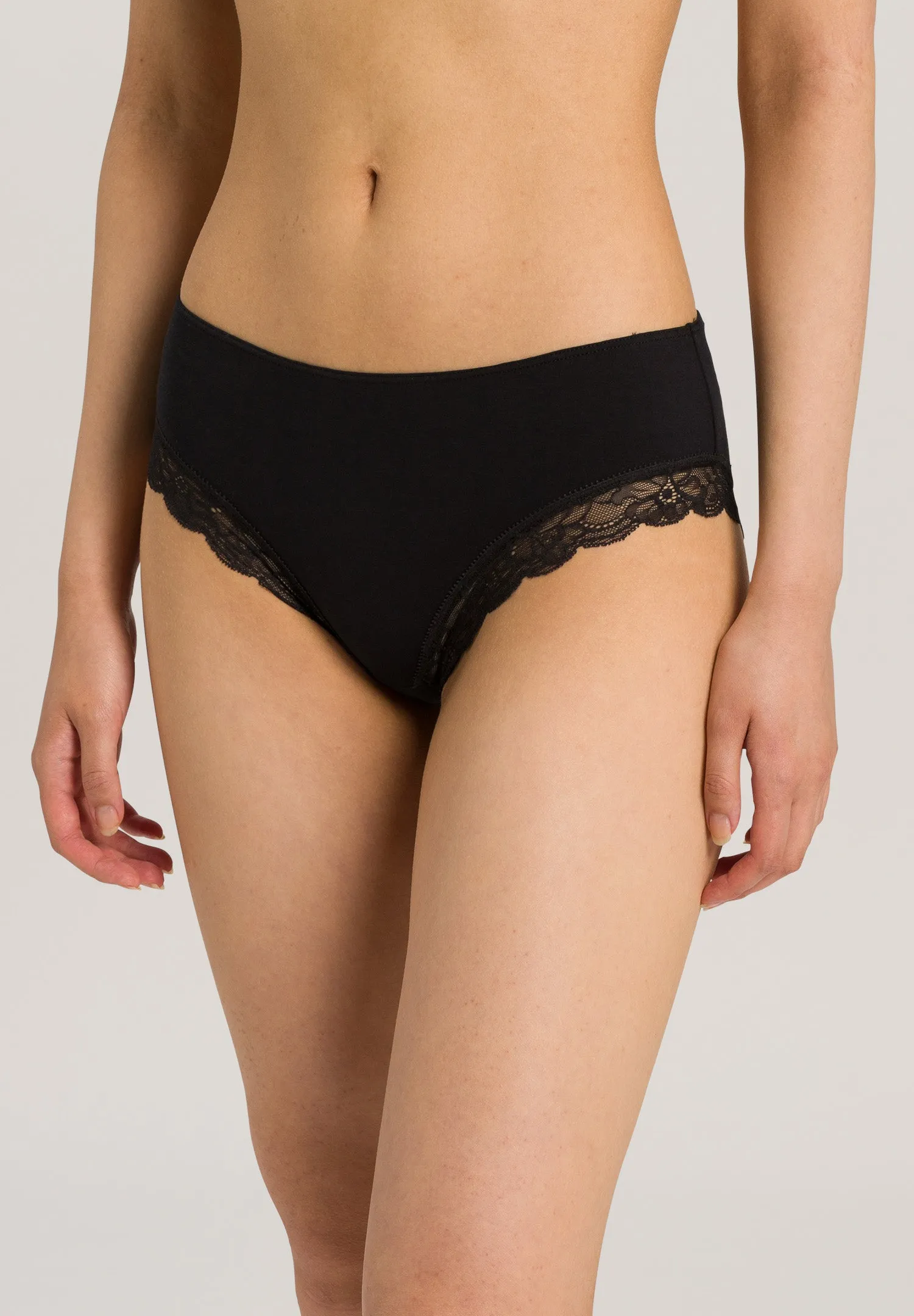 Cotton Lace Cotton Hi-Cut Brief | Black 72437-019