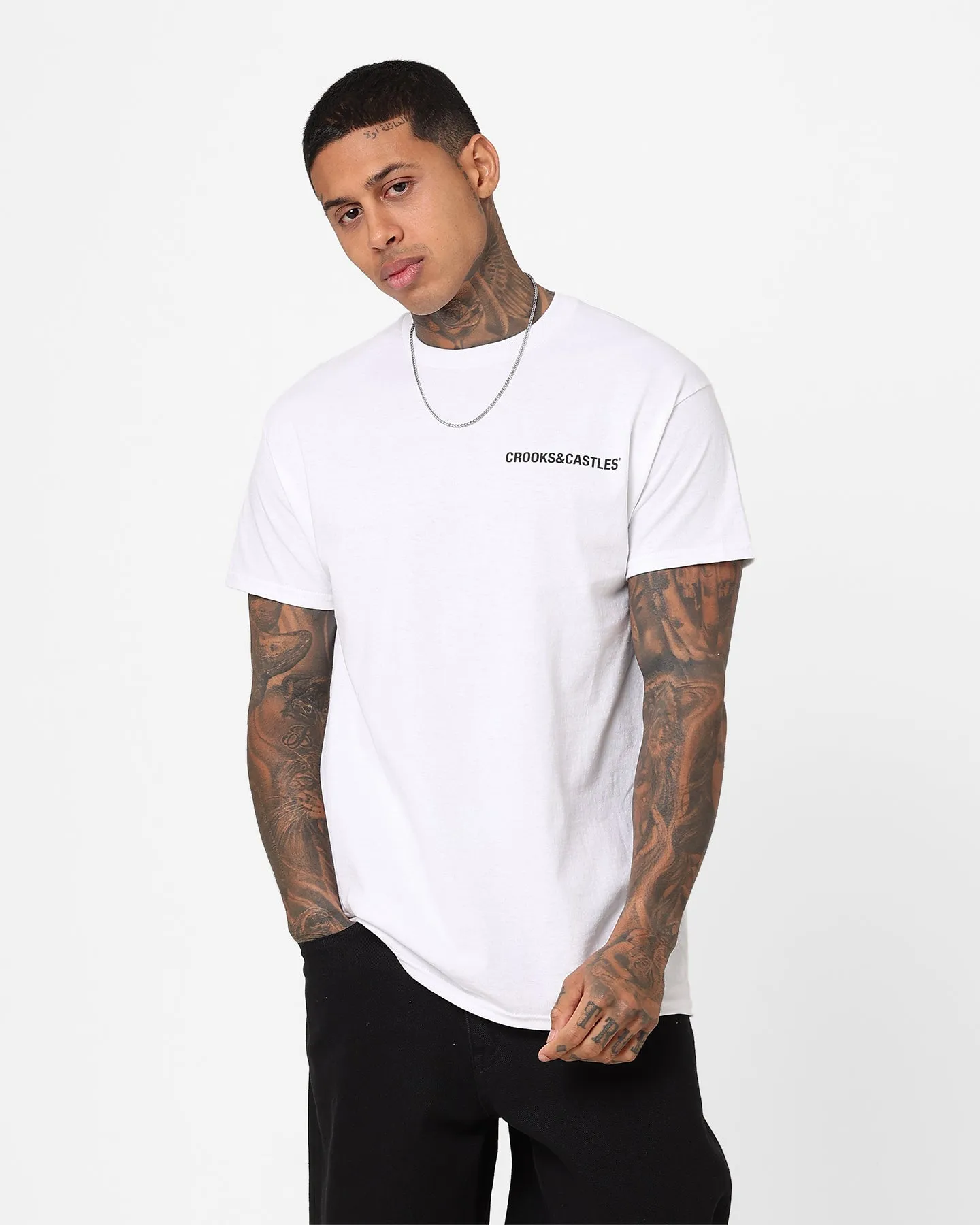 Crooks & Castles Trouble Maker T-Shirt White