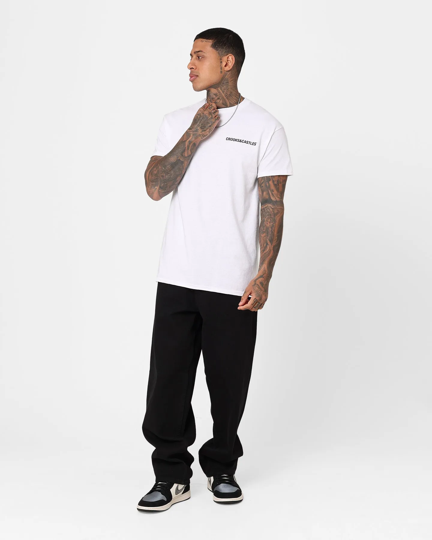 Crooks & Castles Trouble Maker T-Shirt White