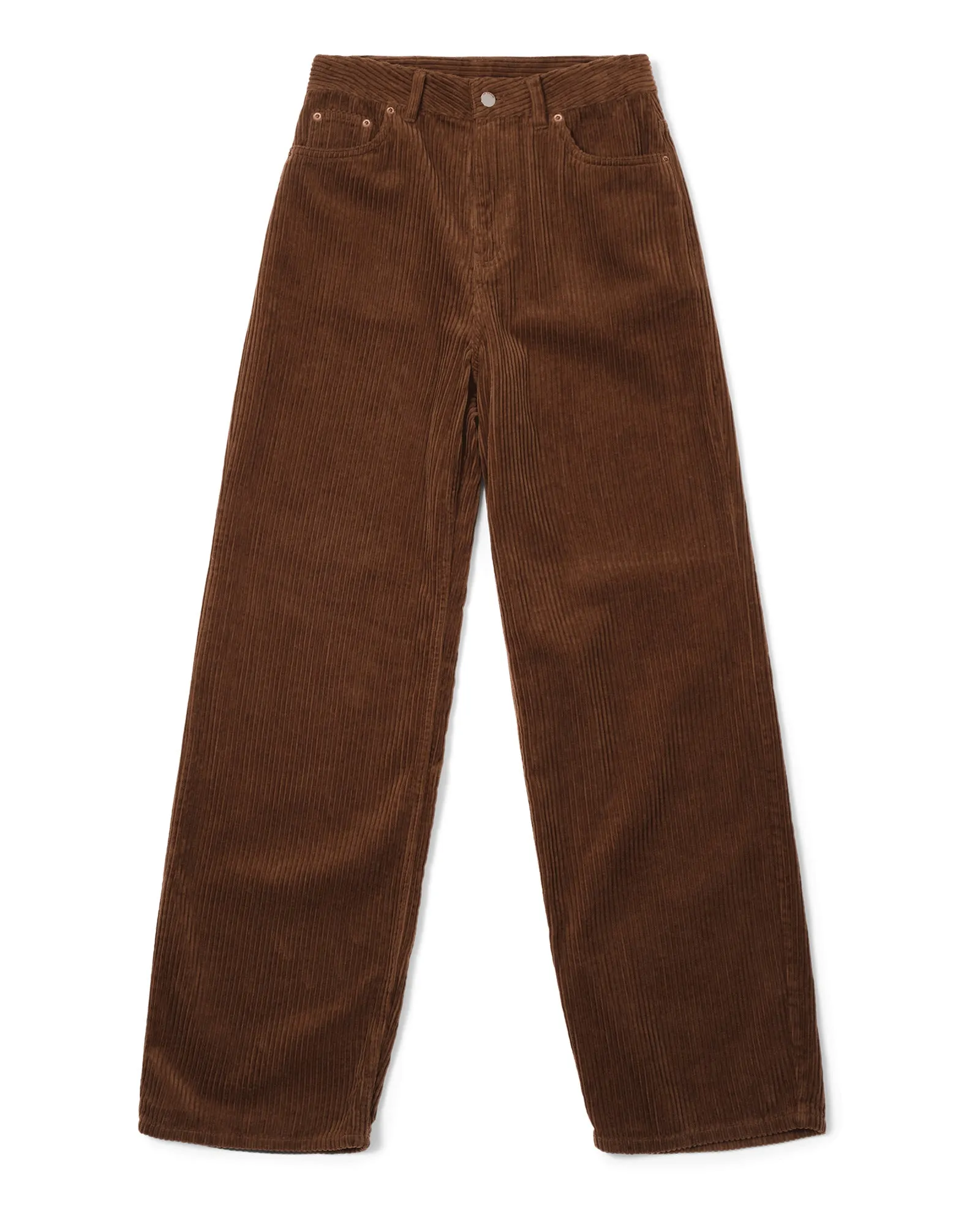 Donna Baggy Jeans - Brown Cord