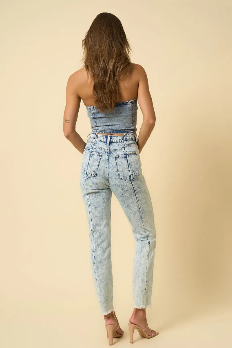 Ella High Rise Slim Tapered Jeans