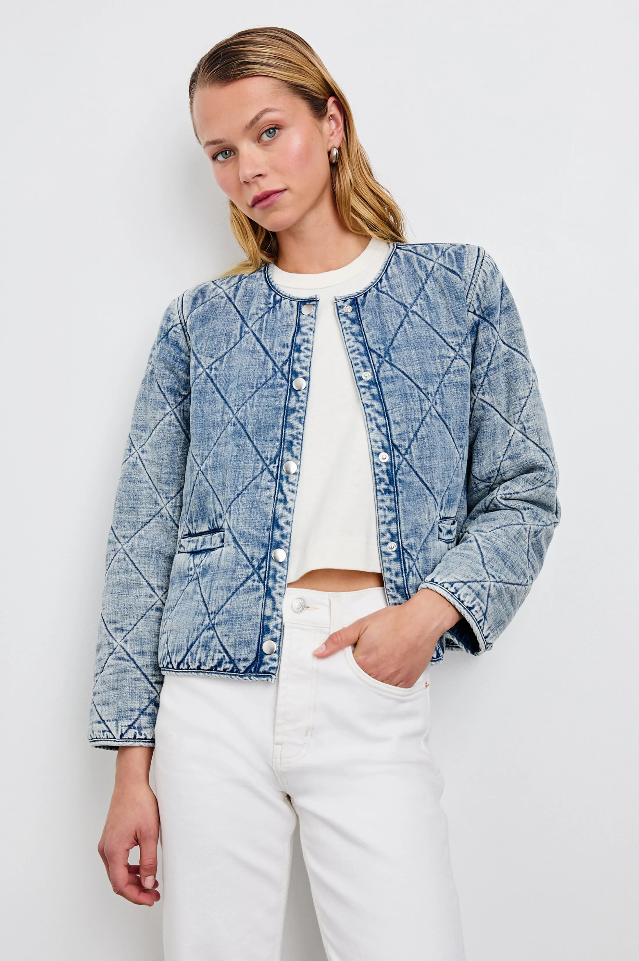 ENCY JACKET - MID BLUE
