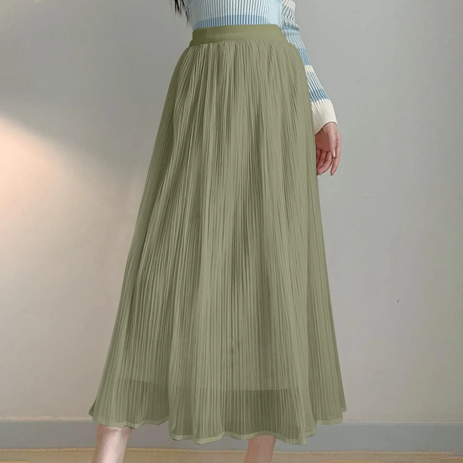 Fashion Skirts for Women 2024 Trendy 2024 New Spring Ladies Fashionable Temperament Gentle Style Drape Stitching