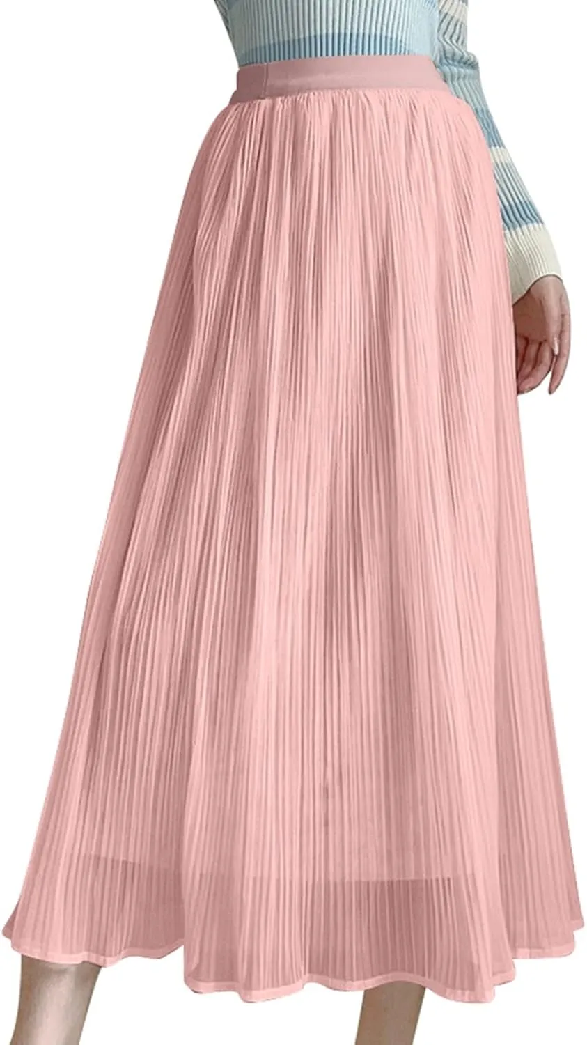 Fashion Skirts for Women 2024 Trendy 2024 New Spring Ladies Fashionable Temperament Gentle Style Drape Stitching