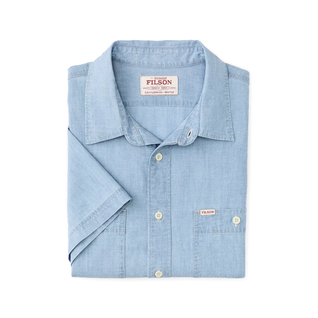 Filson - Short Sleeve Chambray Shirt - Light Indigo