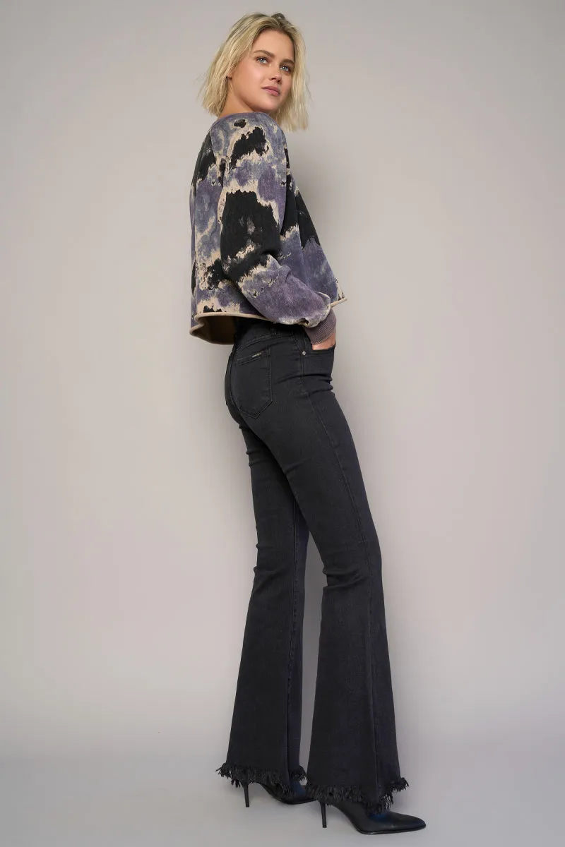 Fly to the Sky Cropped Slim Straight Jeans