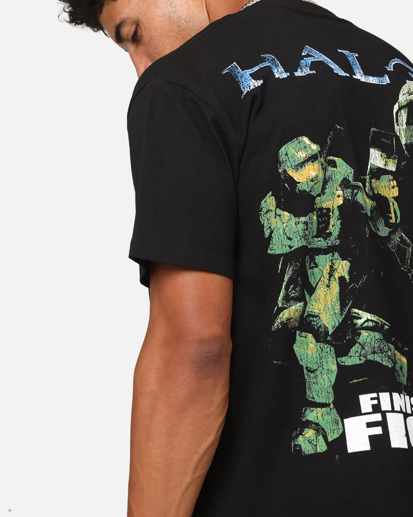 Goat Crew X Halo Big Head Heavyweight T-Shirt Black