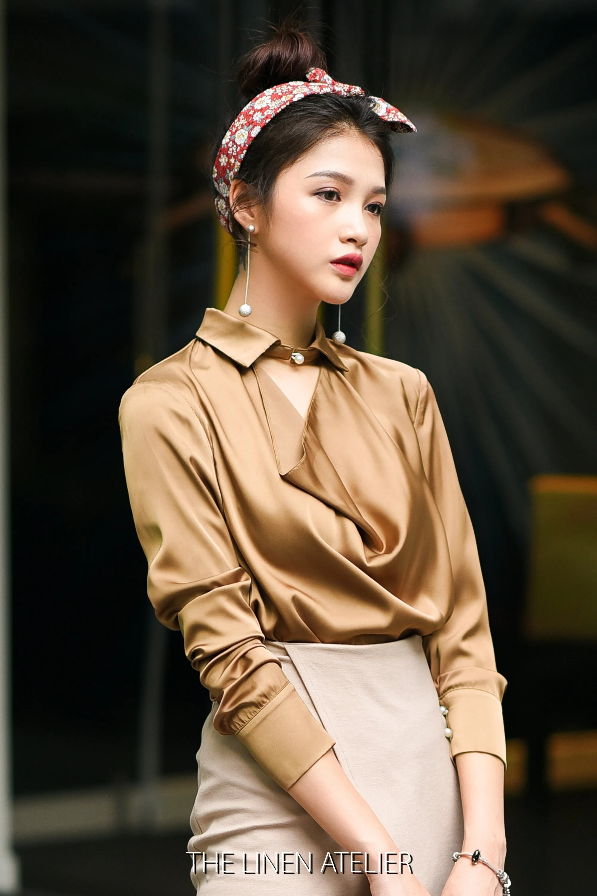 HERANIE Long Sleeves Button Detail Shirt