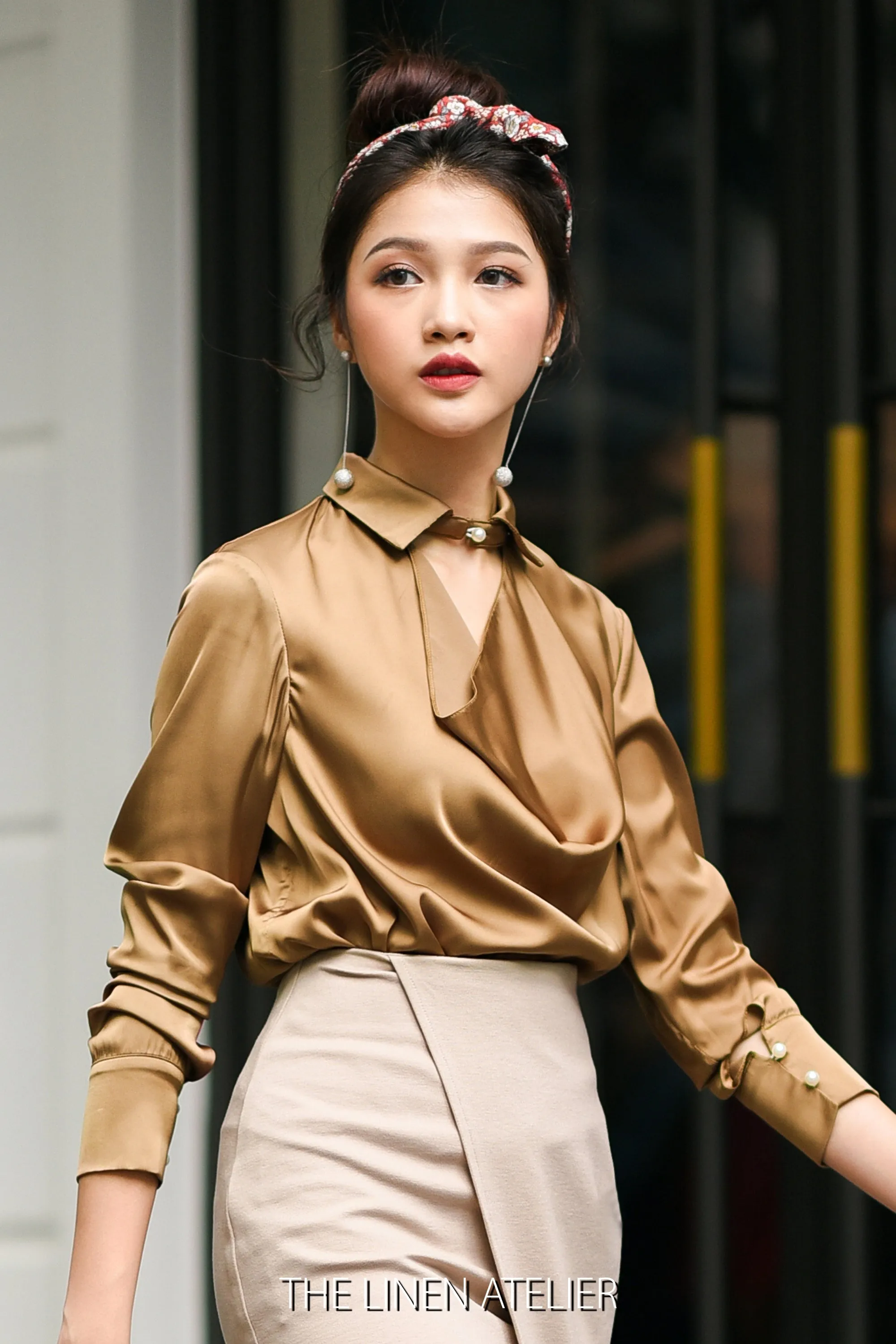 HERANIE Long Sleeves Button Detail Shirt