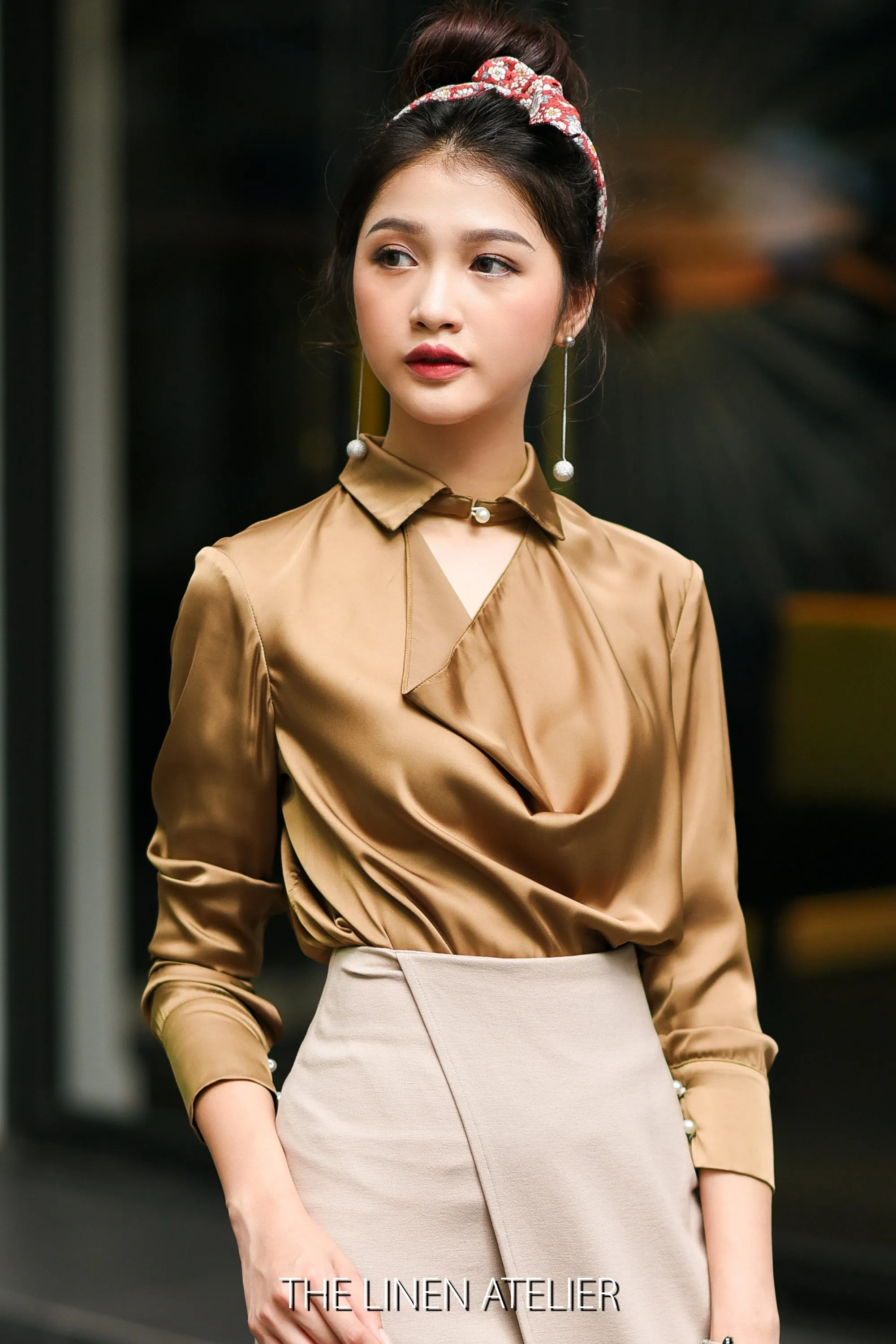 HERANIE Long Sleeves Button Detail Shirt