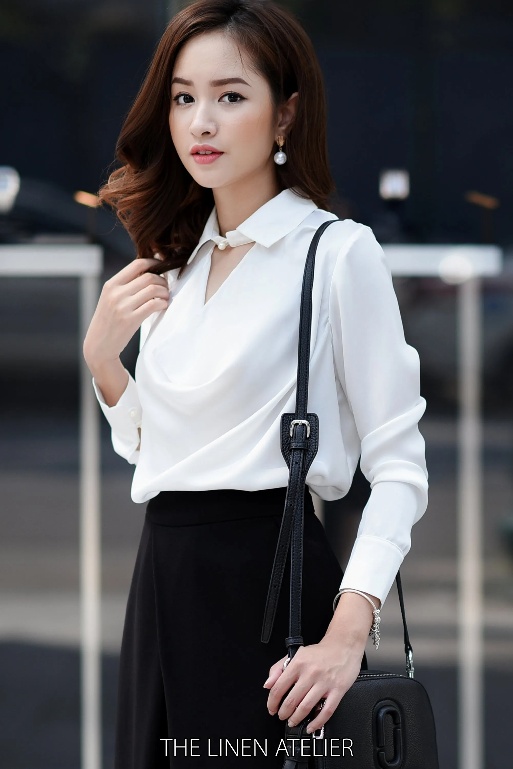 HERANIE Long Sleeves Button Detail Shirt