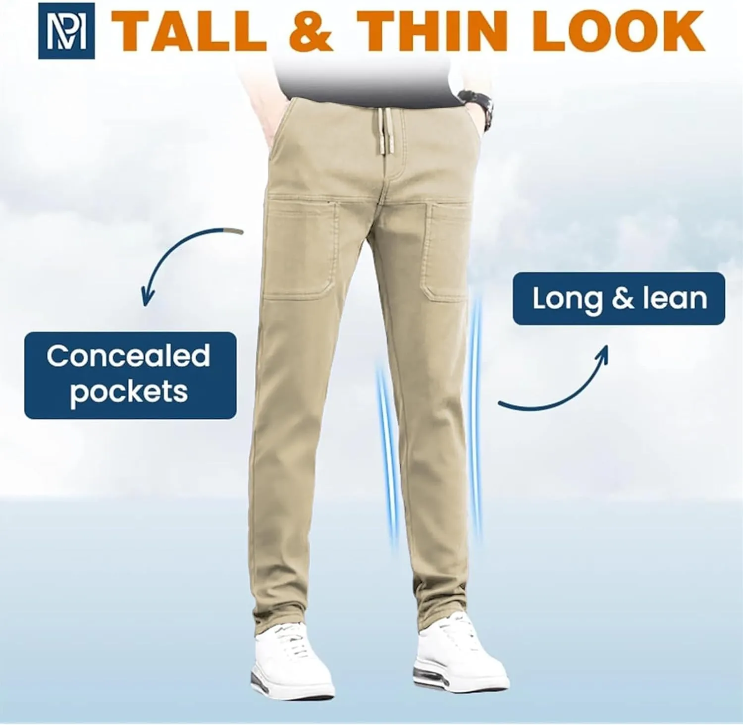 High Stretch Cargo Pants for Men,Durable Solid Color Long Pants with Multi-Pocket,Hiking Workout Joggers Sweatpants