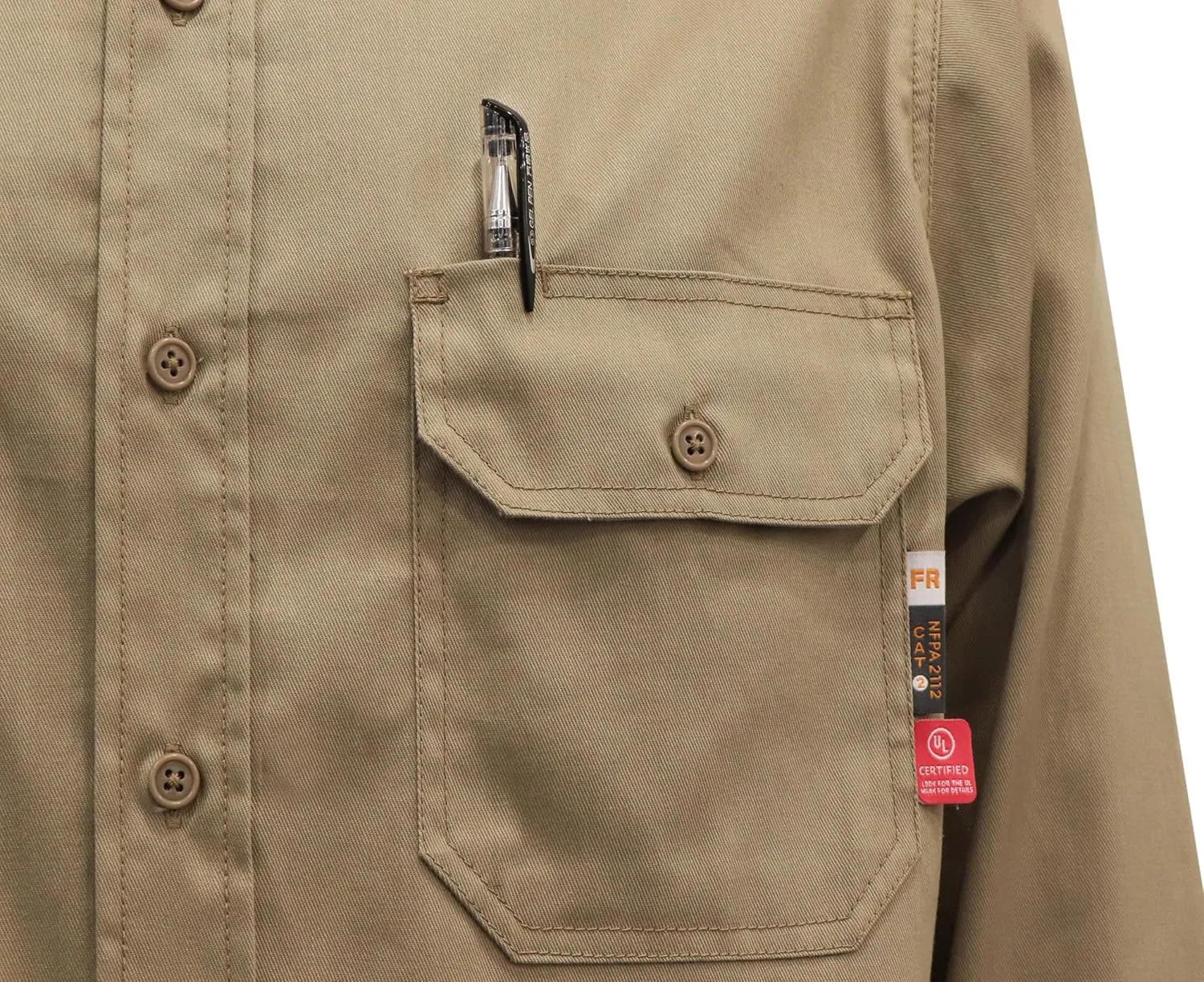 KONRECO FR Shirts for Men Button Down Flame Resistant HRC2 Men's Welding Shirts