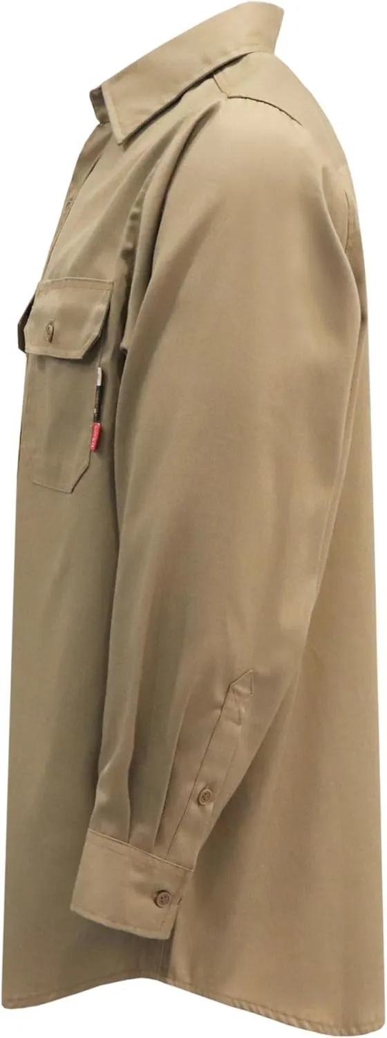 KONRECO FR Shirts for Men Button Down Flame Resistant HRC2 Men's Welding Shirts