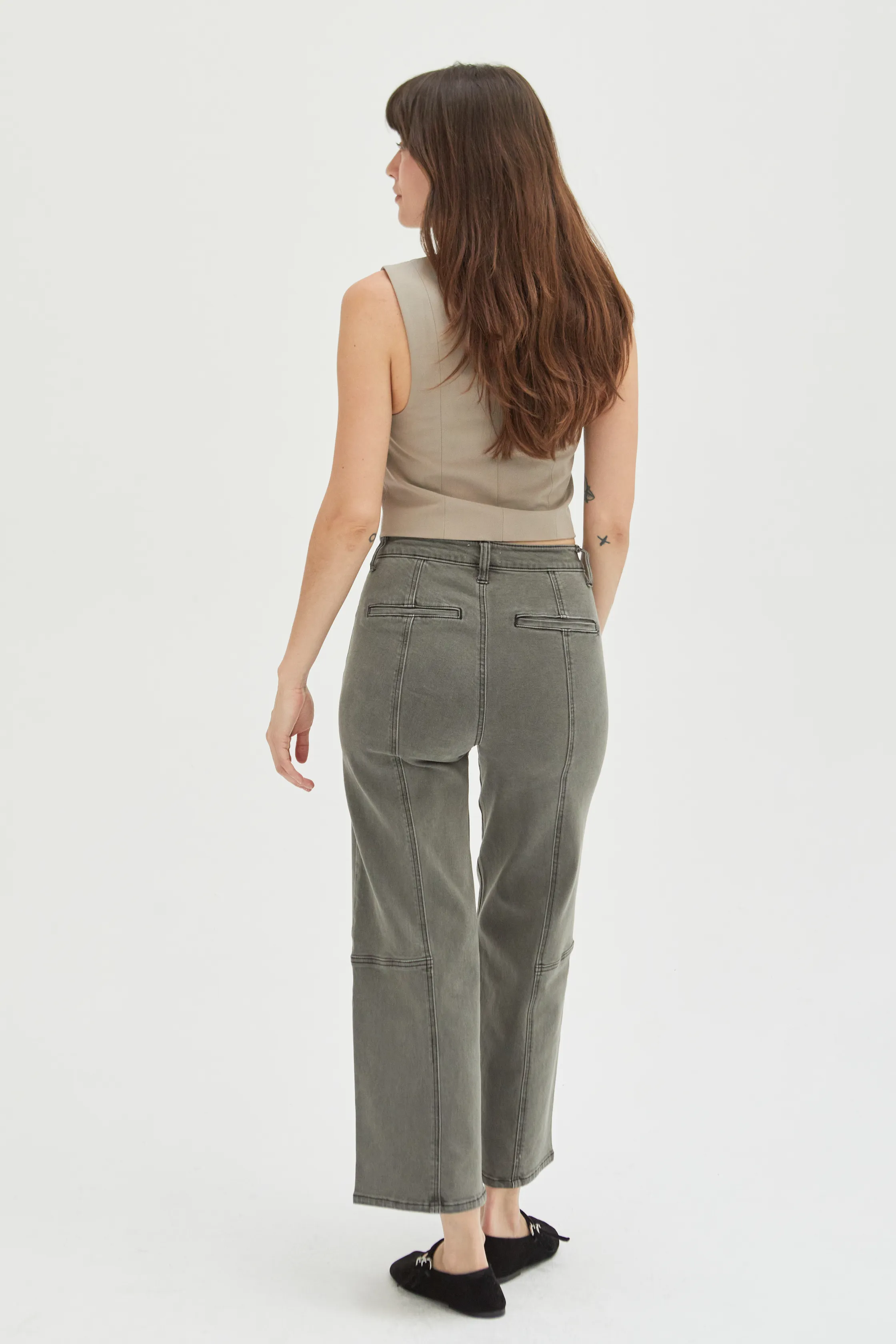 Lawson Relaxed Ankle Crop Olive Overdye