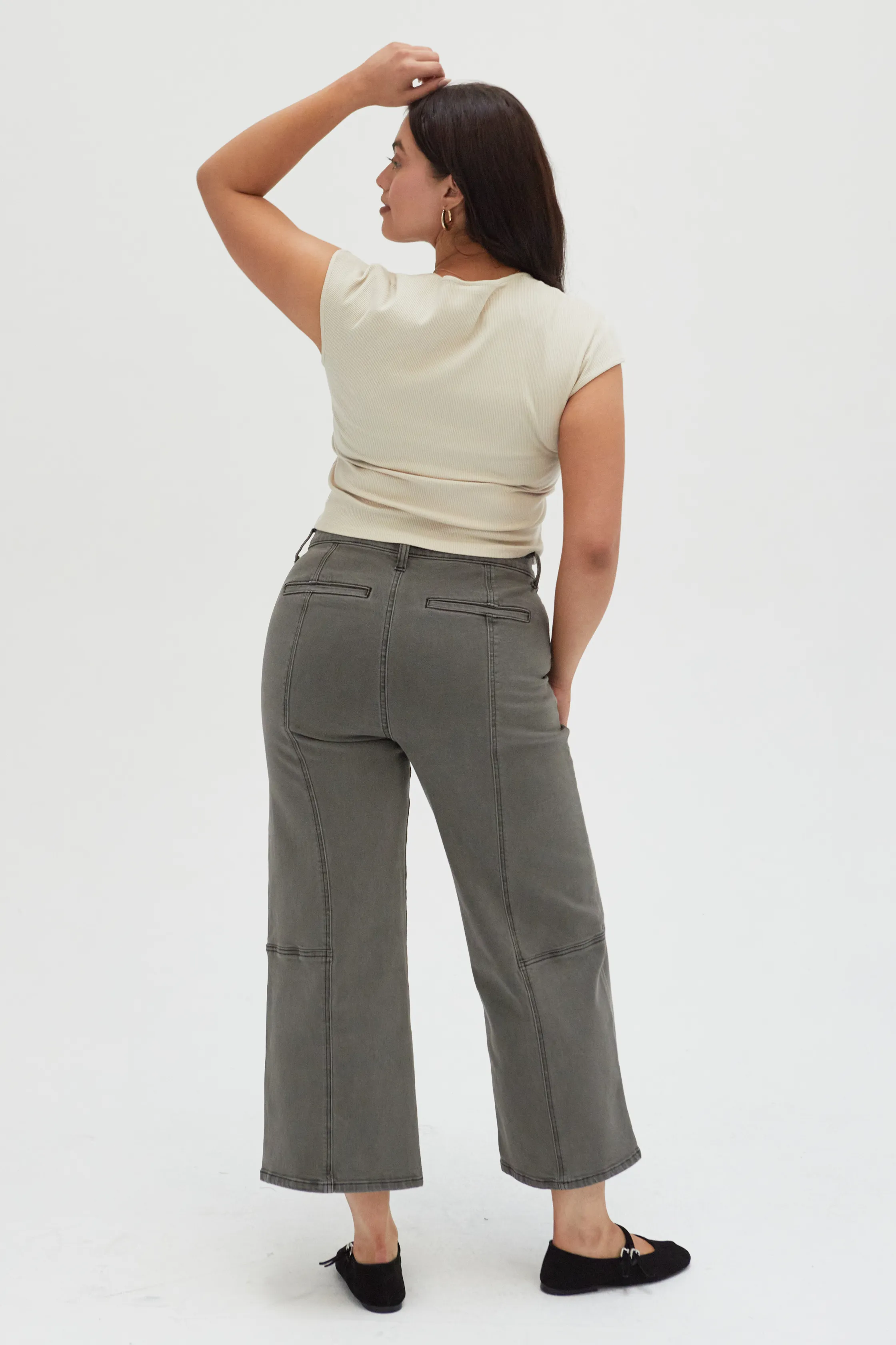 Lawson Relaxed Ankle Crop Olive Overdye