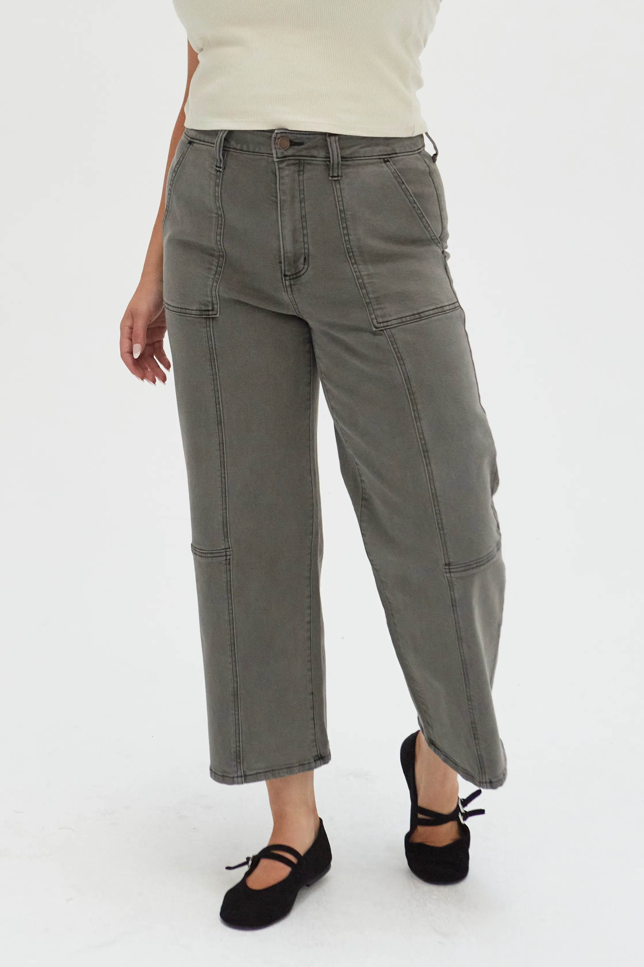 Lawson Relaxed Ankle Crop Olive Overdye