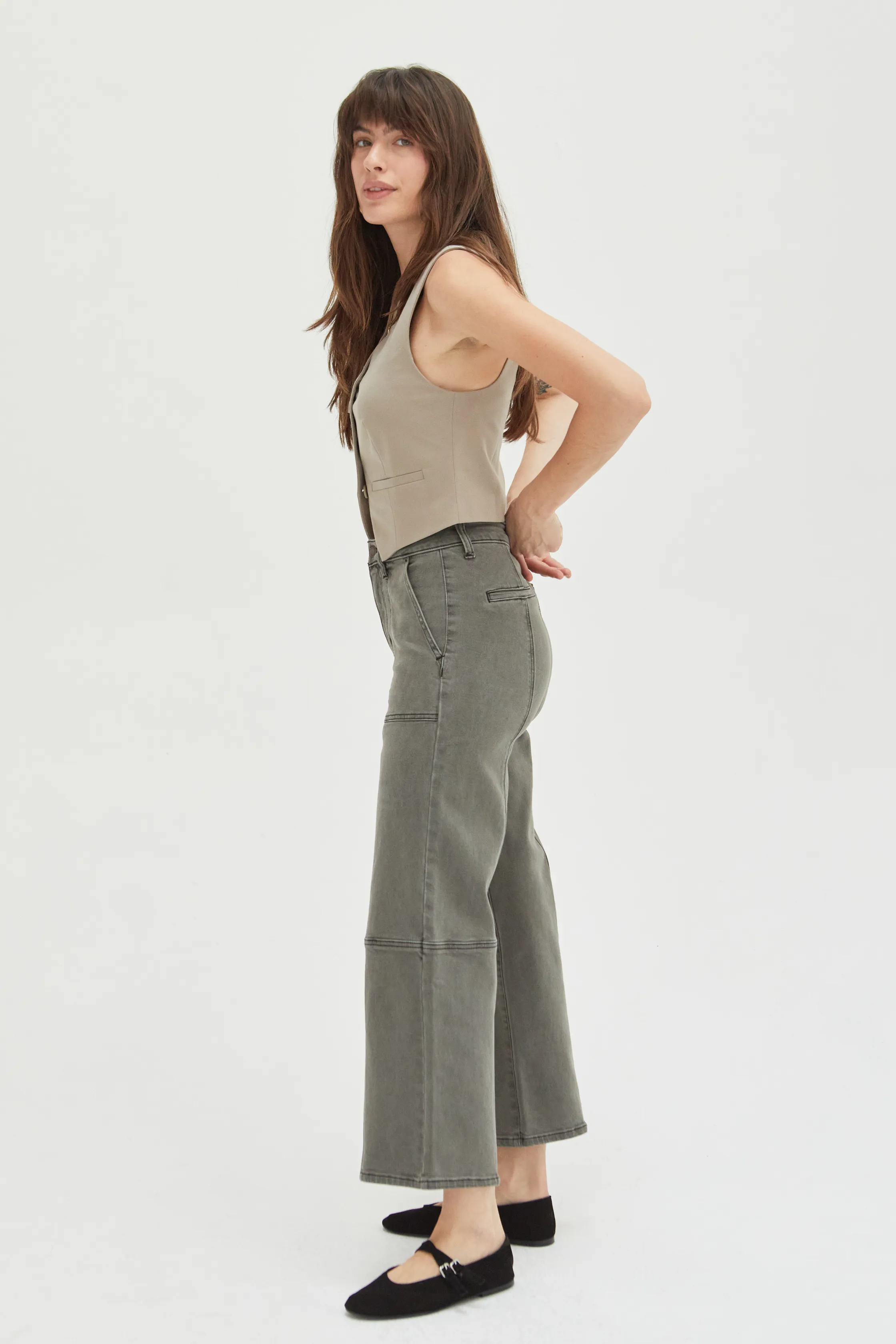 Lawson Relaxed Ankle Crop Olive Overdye