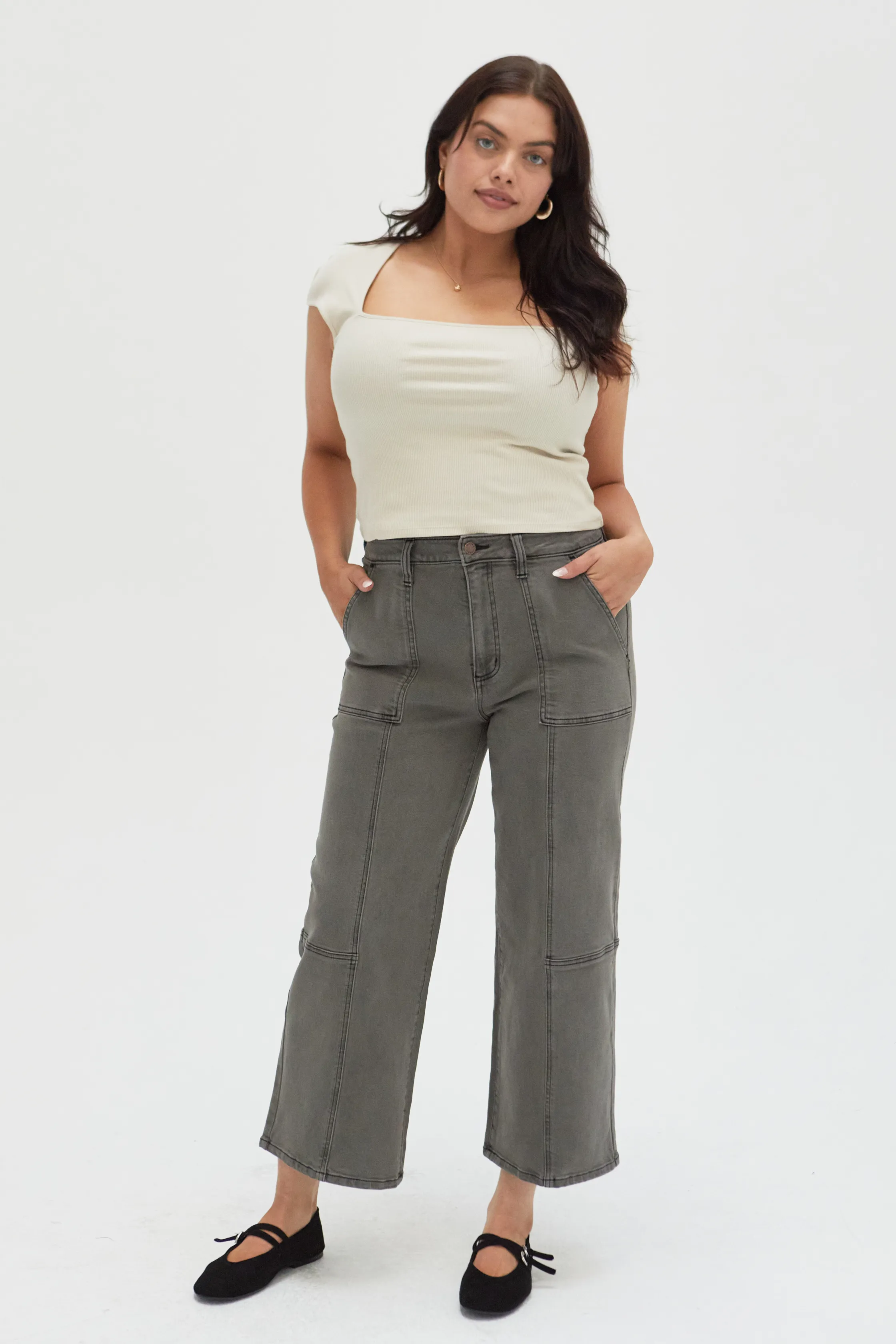 Lawson Relaxed Ankle Crop Olive Overdye