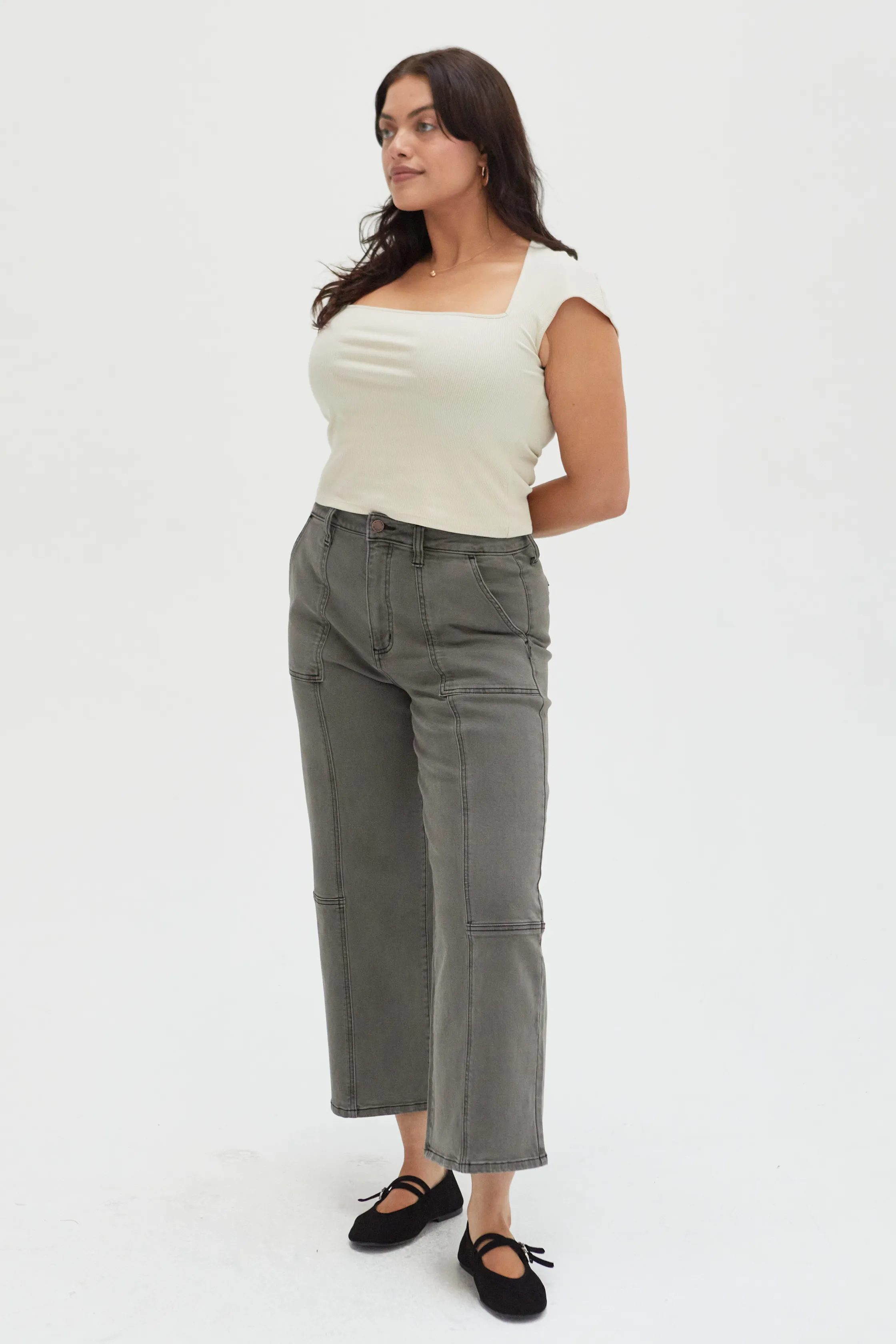 Lawson Relaxed Ankle Crop Olive Overdye