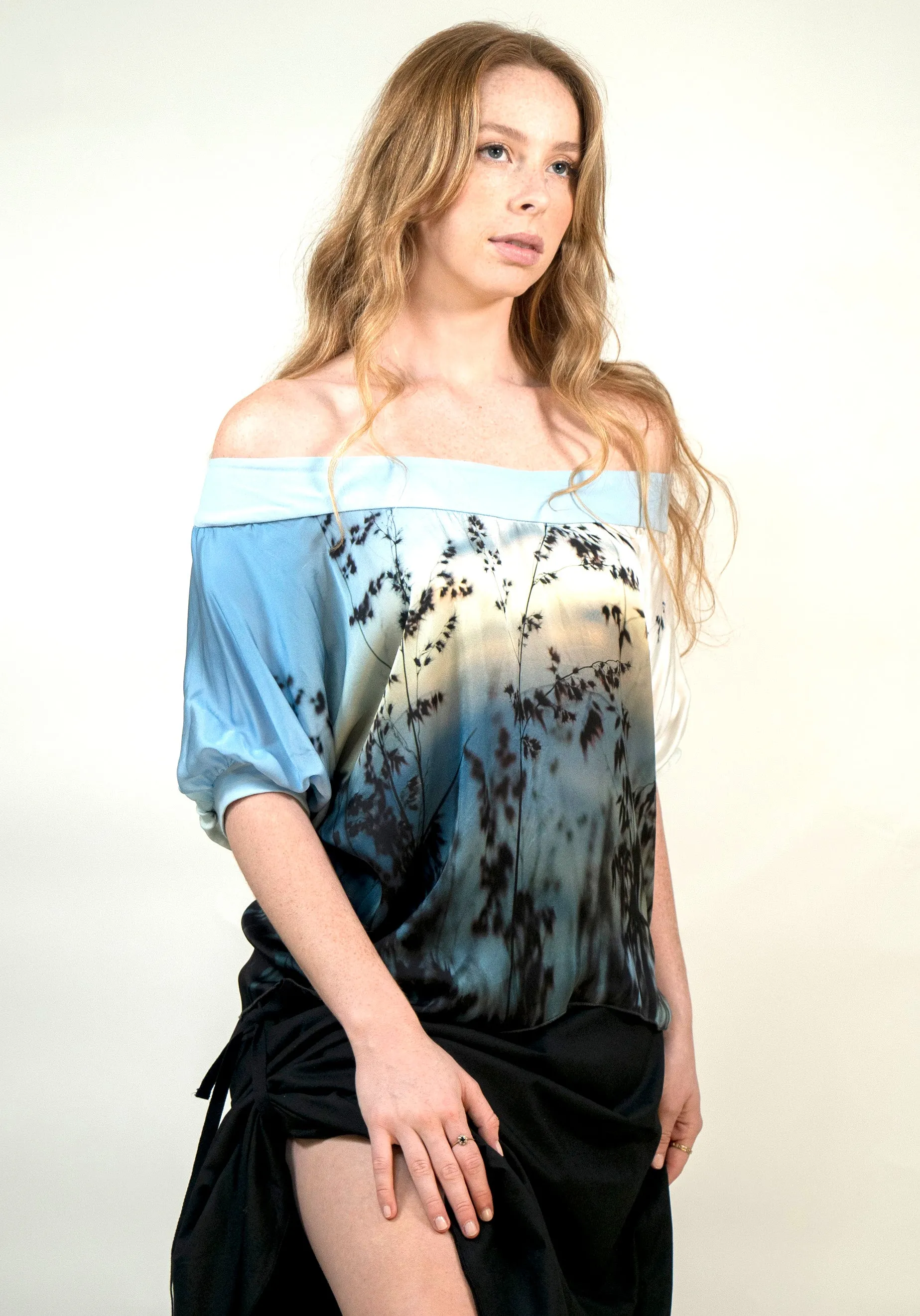 LENNOX SUNRISE SILK VNECK TOP no waist band