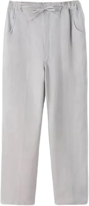 Linen Pants for Men Beach Vacation Straight Leg Summer Pants Drawstring Lounge Lightweight Trousers with Pockets