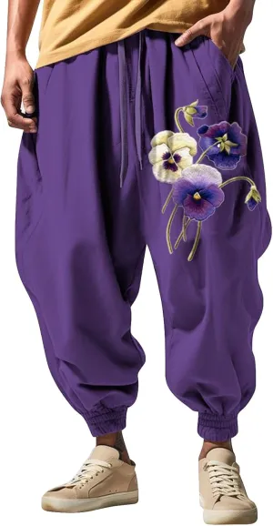 Loose Drop Crotch Trousers Street Feel Casual Sweatpants Graphic Pants Men Mens Yoga Pants Elephant Pants
