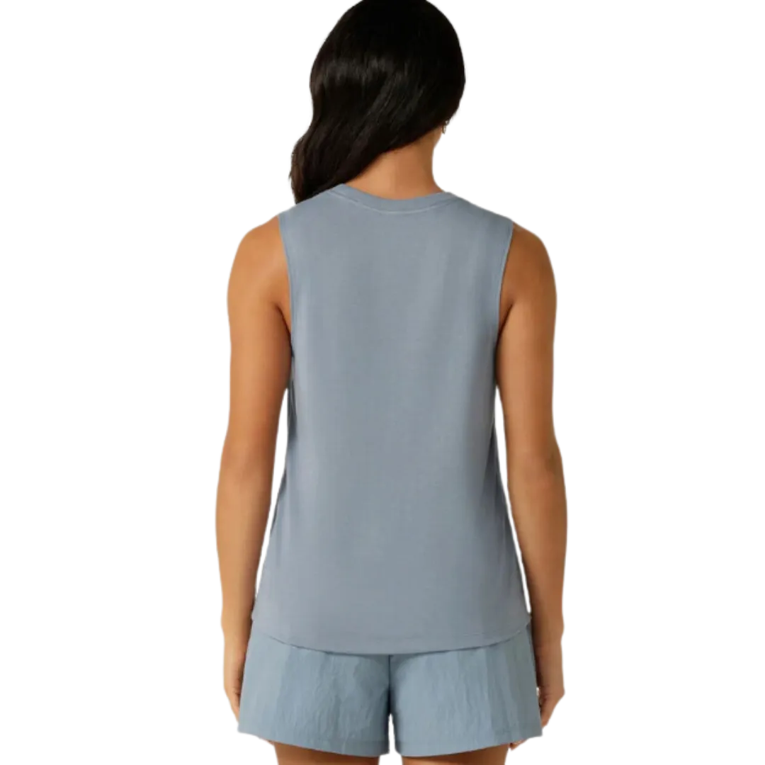 Lotus Muscle Tank - Washed Out Blue