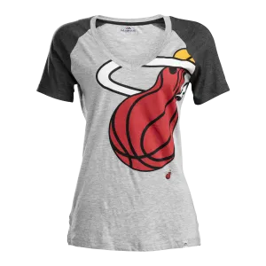 Majestic Ladies Short Sleeve Raglan Deep V-Neck
