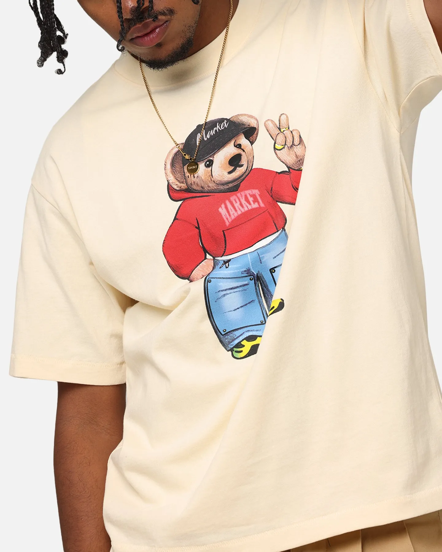 Market Fit Check Bear T-Shirt Cream