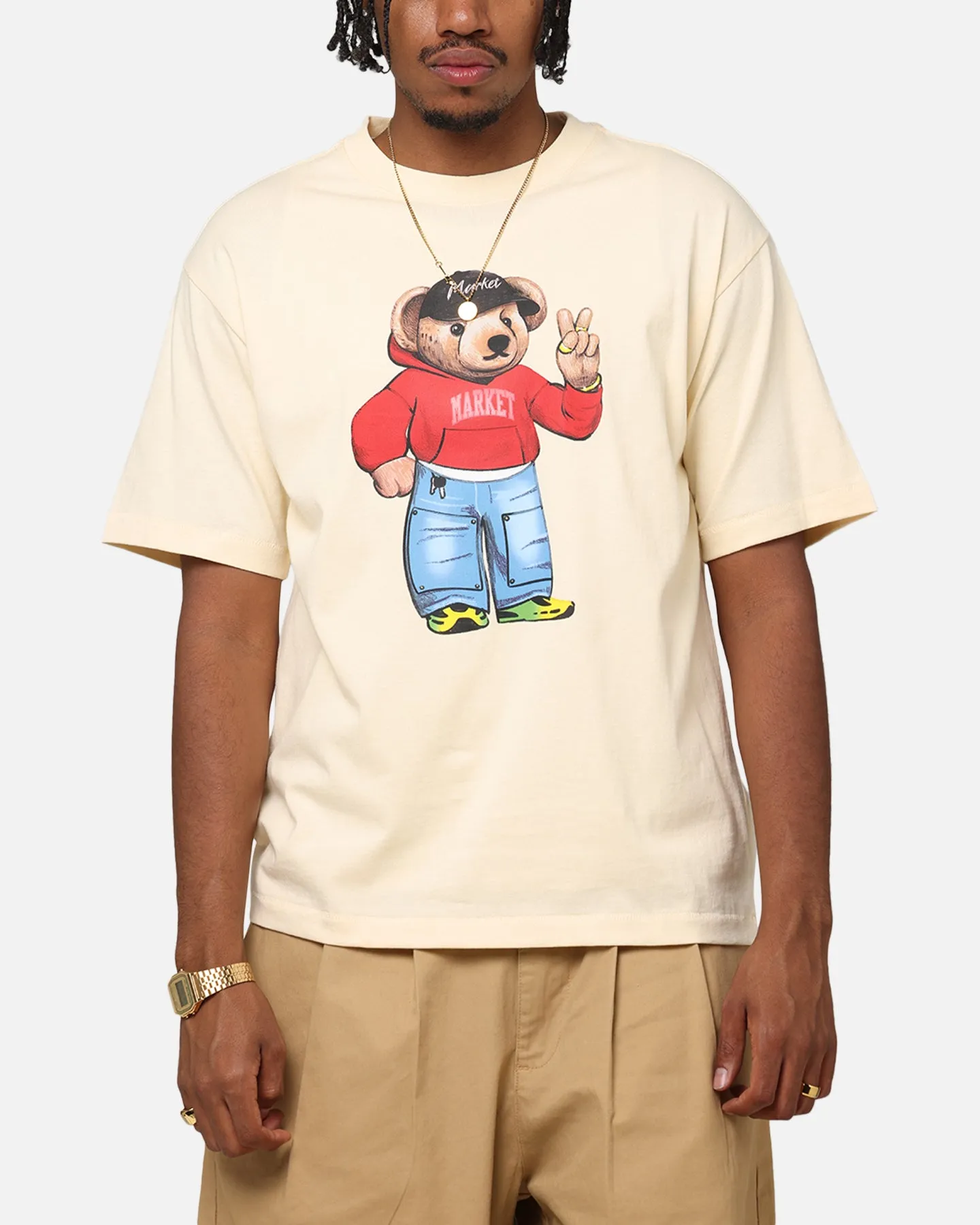 Market Fit Check Bear T-Shirt Cream