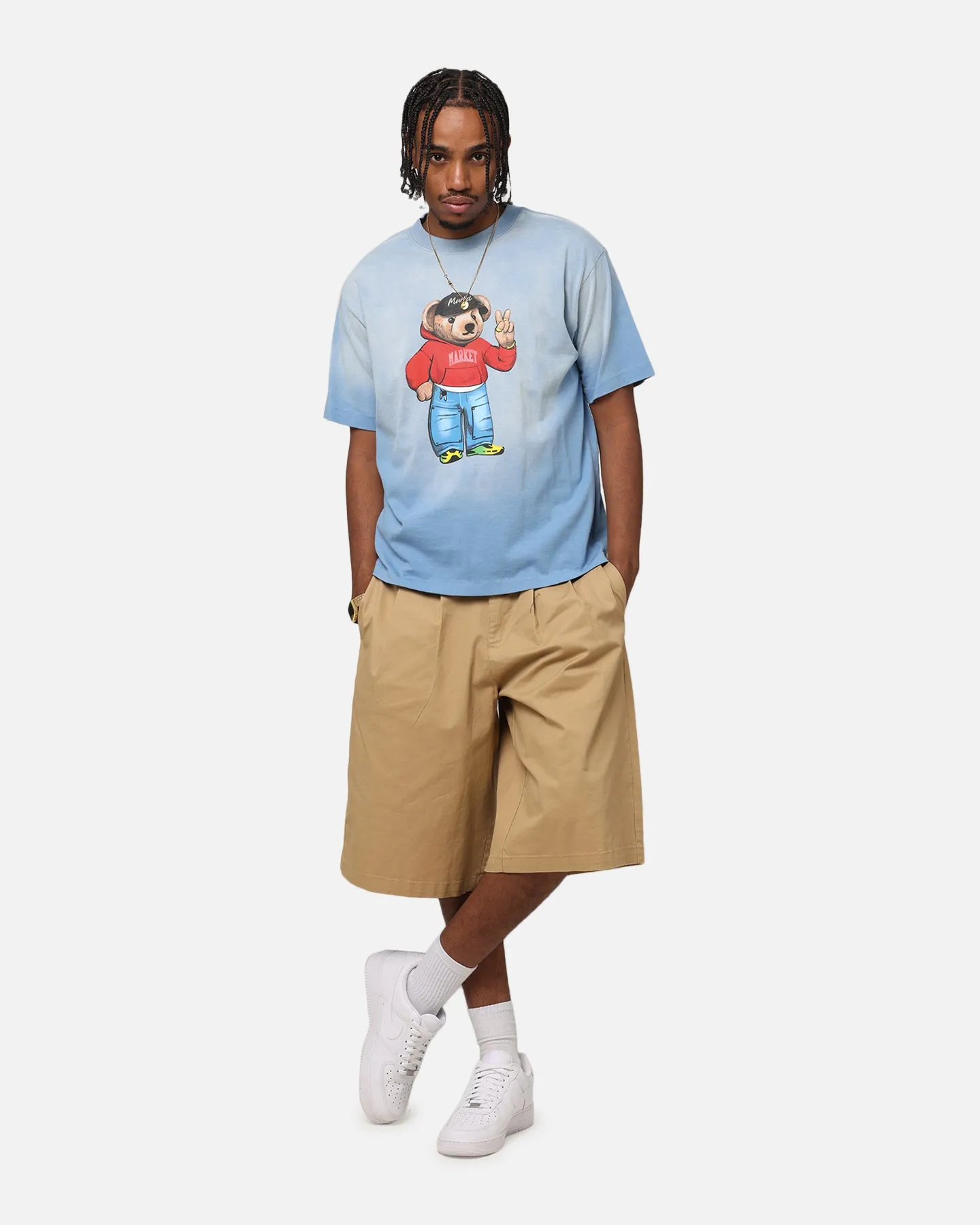 Market Fit Check Bear T-Shirt Sky Blue