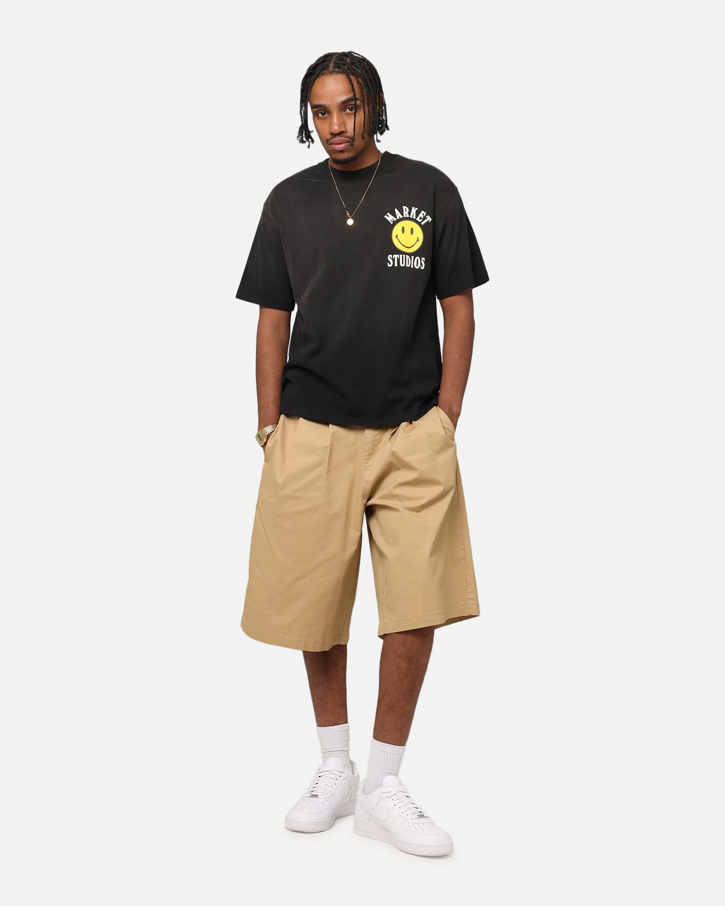 Market Smiley Lockup T-Shirt Black