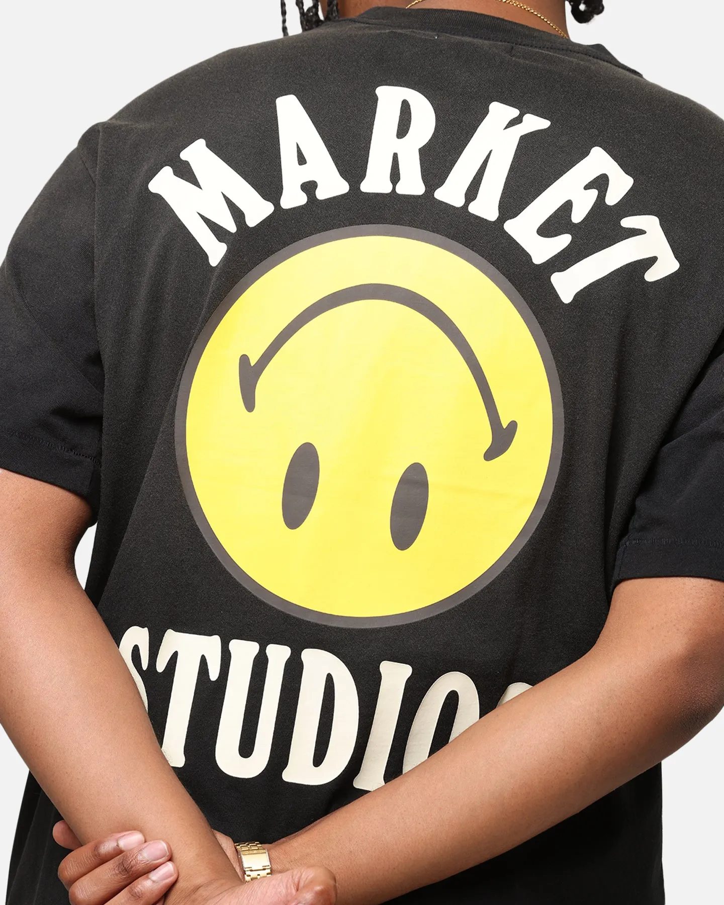 Market Smiley Lockup T-Shirt Black